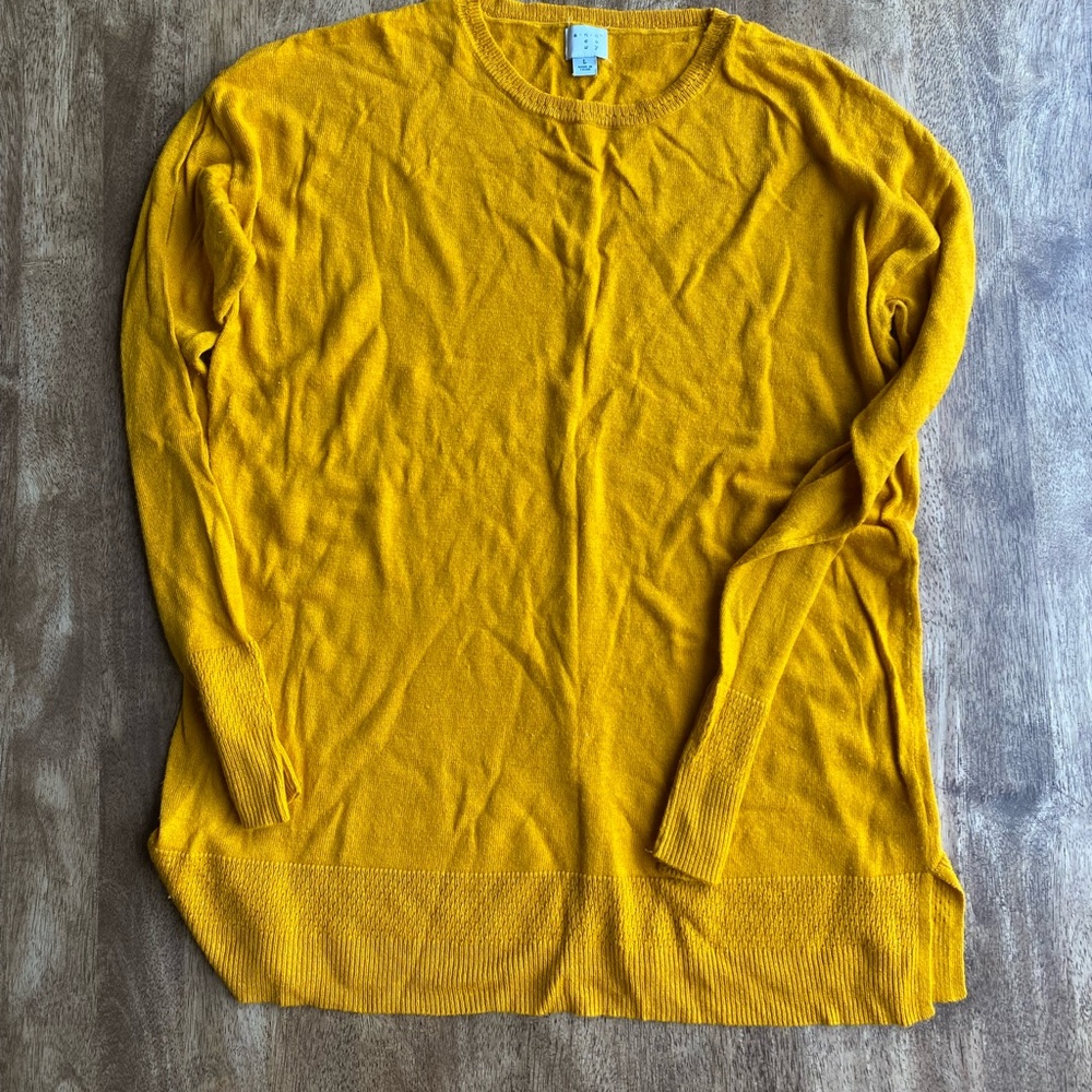 A New Day mustered yellow sweater